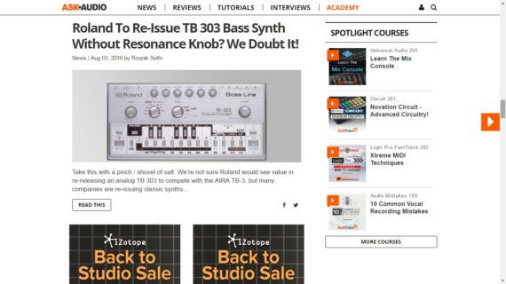 Ask Audio TB 303 feature